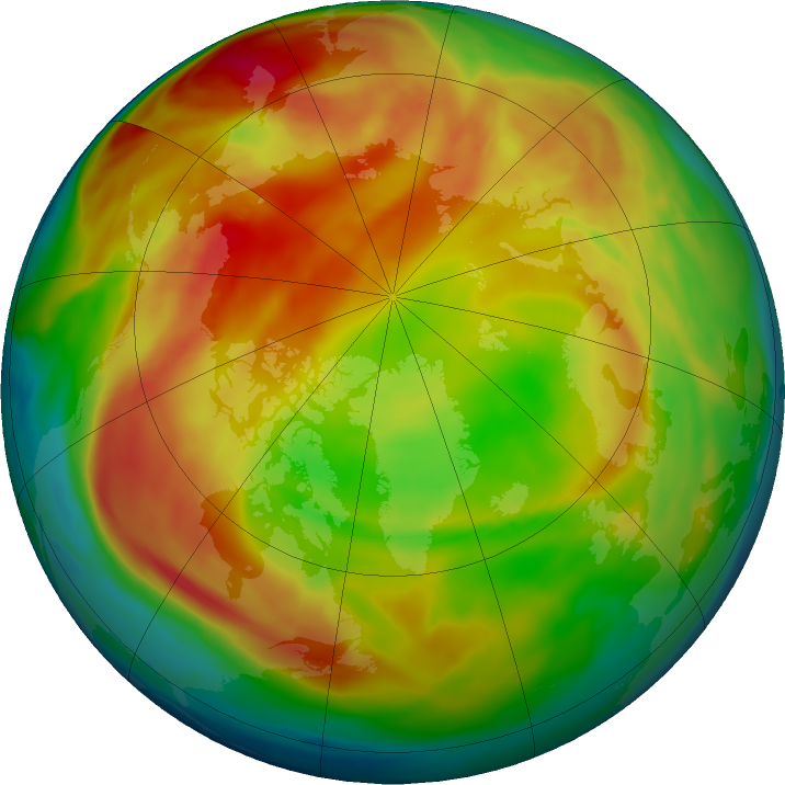 Arctic ozone map for 10 February 2021